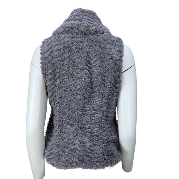 PATAGONIA Feather Gray Pelage Faux Fur Fleece Vest Sz Small - Picture 5 of 8